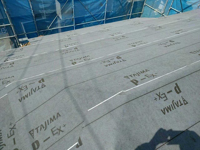 防水シート施工後